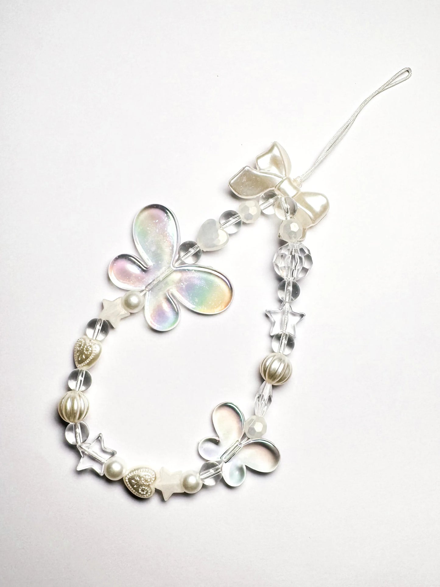 Rainbow Butterfly Phone Charm