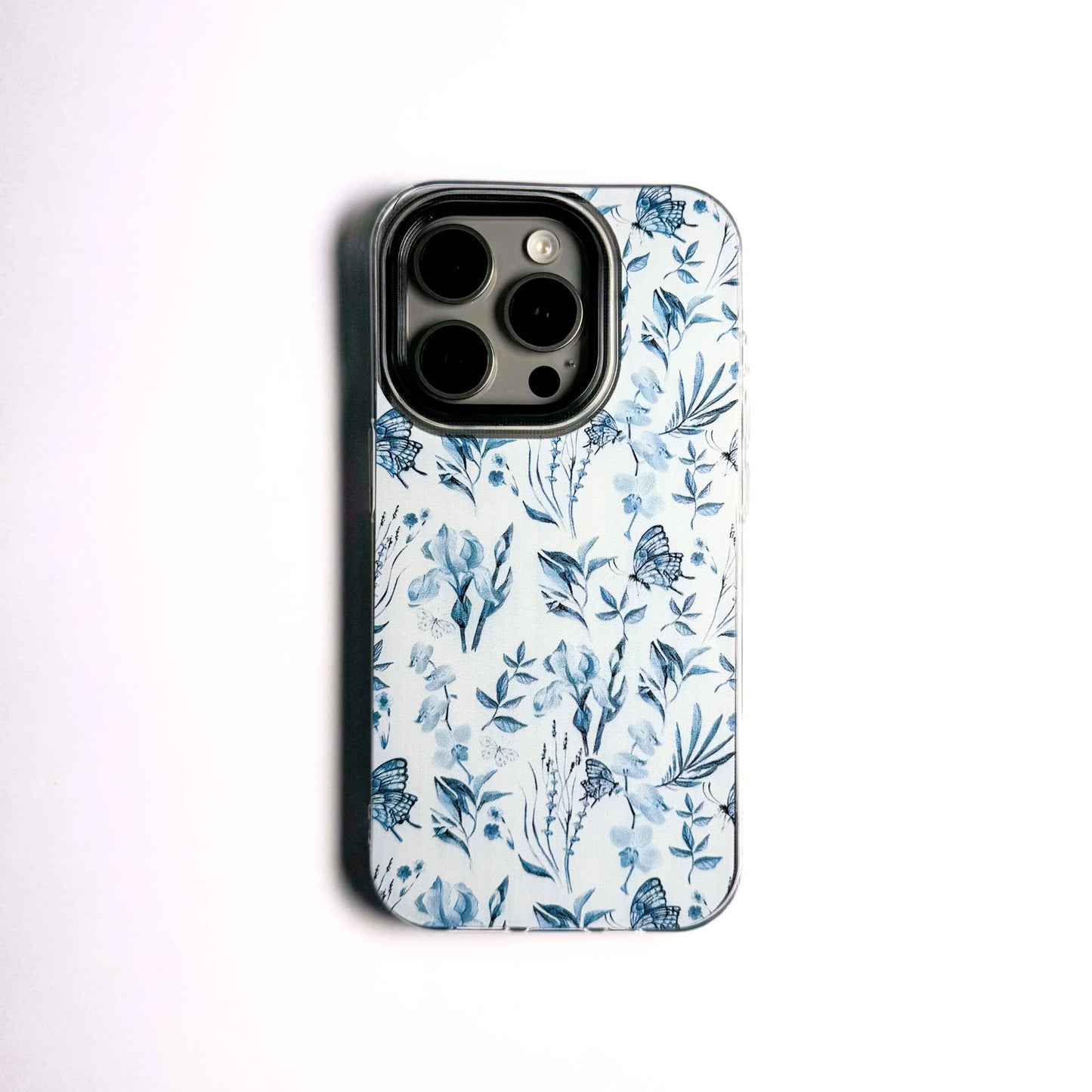 Pastel Blue Vintage Floral Phone Case
