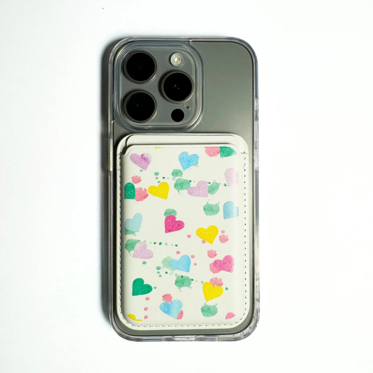 Printed Hearts Magsafe Wallet