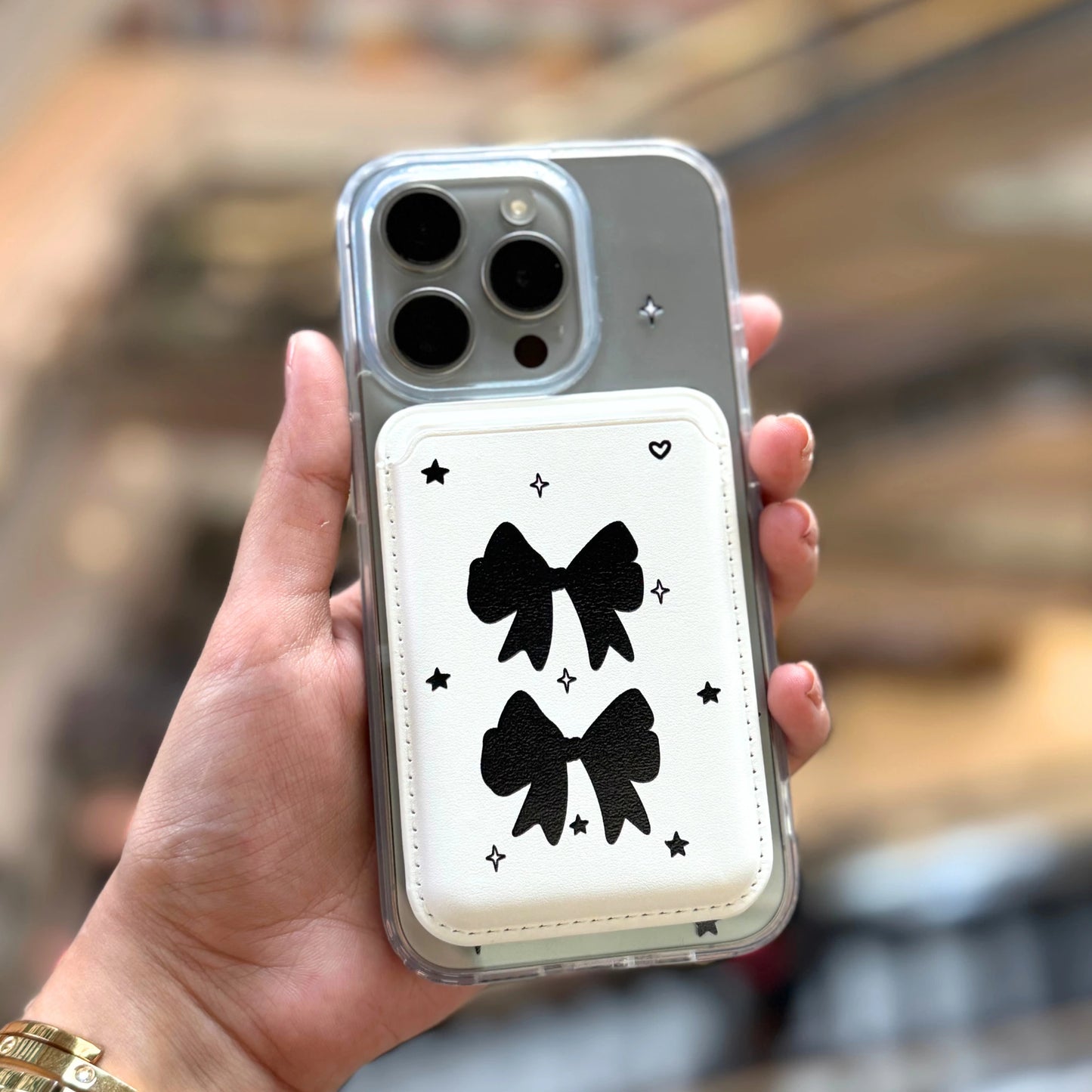 Black Bow Magsafe Wallet